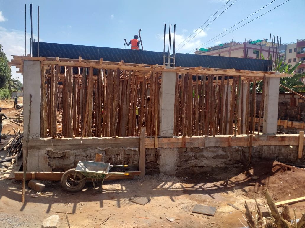 Timber formwork and reinforced concrete columns